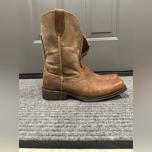 Ariat Men's Two-Tone Brown Leather Western Boots size 11D